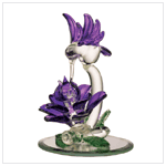 HUMMINGBIRD & PURPLE FLOWER