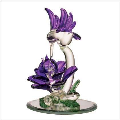 HUMMINGBIRD & PURPLE FLOWER