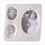 WHITE PORCELAIN WEDDING PHOTO FRAME