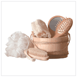 RUSTIC BUCKET BATH SET