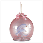 XMAS GLASS ORNAMENT - DOLPHINS