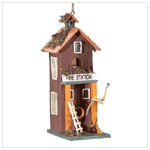 2 STORY FIRE STATION BIRDHOUSE