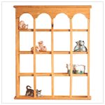 16 COMPARTMENT WOOD WALL CURIO