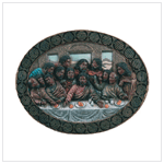ALABASTRITE LAST SUPPER OVAL PLAQUE