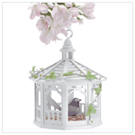 WHITE GAZEBO BIRDFEEDER