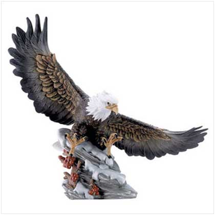 EAGLE'S SOFT LANDING IN SNOW
