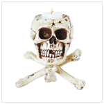 SKULL TRIPOD CANDLEHOLDER