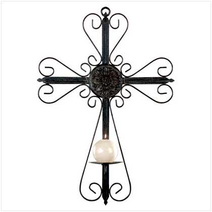 CROSS CANDLEHOLDER