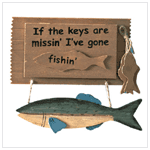 'GONE FISHIN'' KEY HOLDER