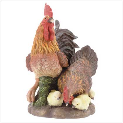 CHICKEN FAMILY SCULPTURE