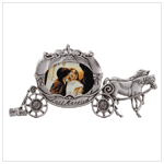 PEWTER MARRIED CARRIAGE FRAME