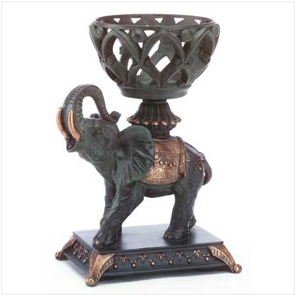 LUCKY ELEPHANT CANDLEHOLDER