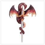 SWORD AND DRAGON WALL PLAQUE