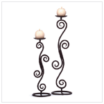 SCROLLWK TABLETOP CANDLEHOLDER