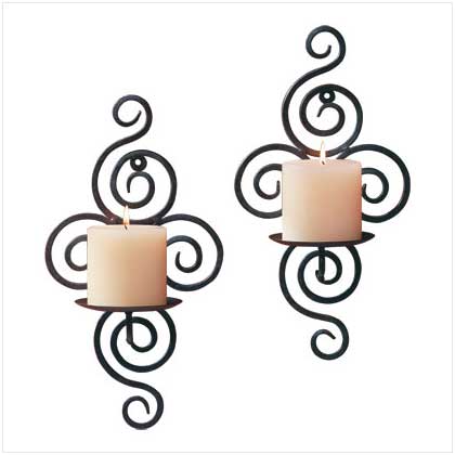 SCROLLWORK CANDLE SCONCES
