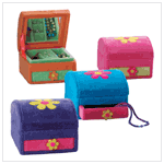 PLUSH FLOWER JEWELRY BOXES