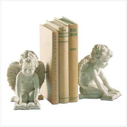 READING CHERUB BOOKENDS