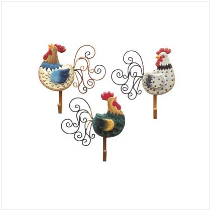 ROOSTER WALL HOOKS