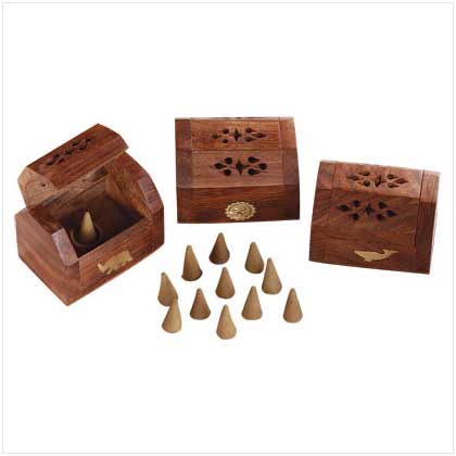 SHESHAM WOOD INCENSE BOX