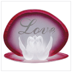 GLASS 'LOVE' SWANS