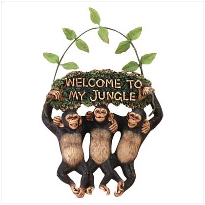 'WELCOME TO MY JUNGLE' SIGN