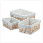 LINED NESTING WILLOW BASKETS