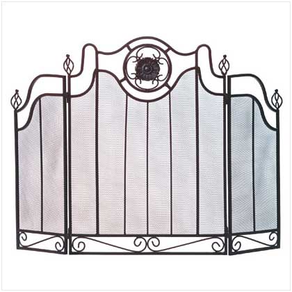 TUSCAN-DESIGN FIREPLACE SCREEN