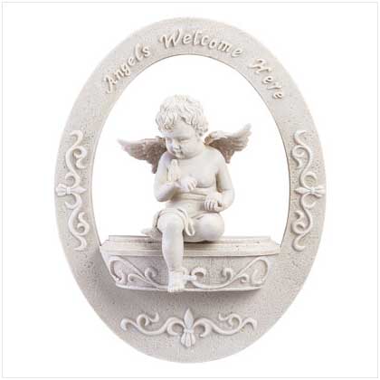 CHERUB 'WELCOME' PLAQUE
