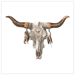 BULL'S SKULL WALL CLOCK