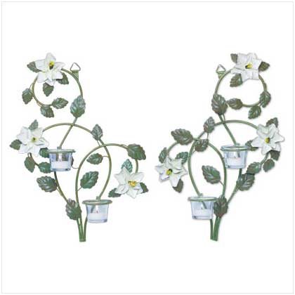 MAGNOLIA WALL CANDLEHOLDERS