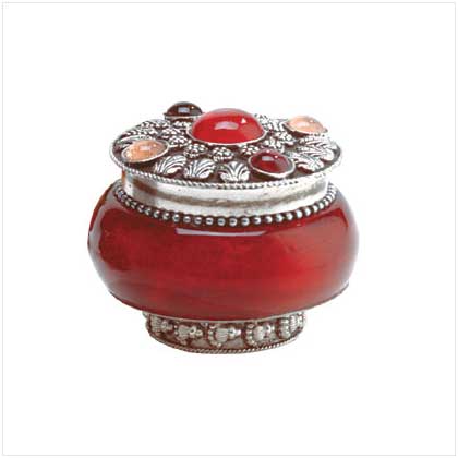 ROSE JEWELED LID JAR CANDLE
