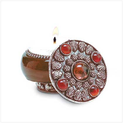 LAVENDER JEWELED LID CANDLE