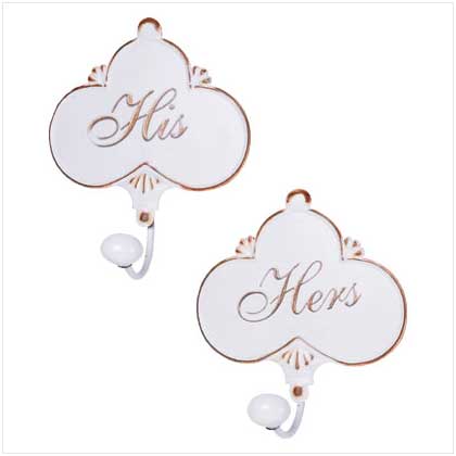 HIS 'N HERS TOWEL HANGERS
