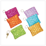 SPARKLING COIN PURSE KEYCHAINS