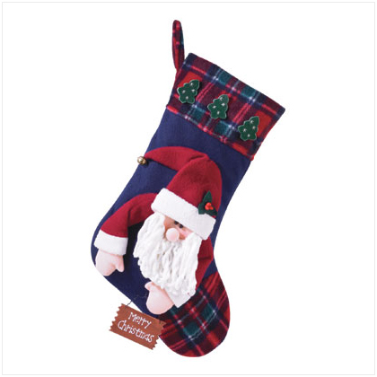 PLUSH SANTA STOCKING