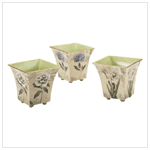 FLOWER PRINT POT SET