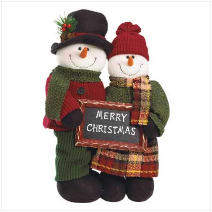PLUSH SNOWMAN COUPLE