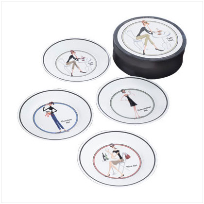 4 PC. THE GIRLS DESSERT PLATES