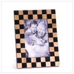 CHECK DESIGN WOOD PHOTO FRAME