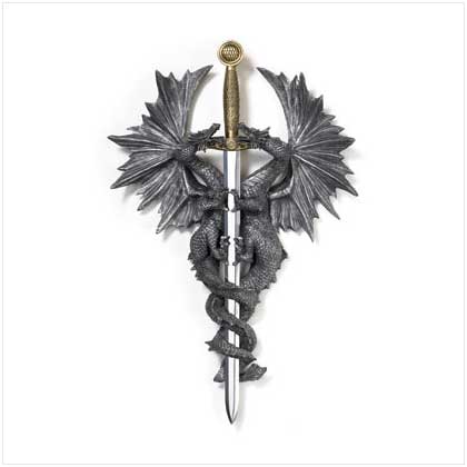 DRAGON DAGGER WALL PLAQUE