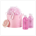 PINK BATH BUCKET SET