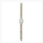 2 TONE LINK BAND JEWEL WATCH