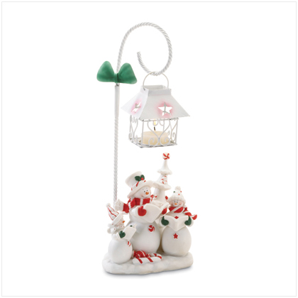 SNOWMAN CANDLEHOLDER