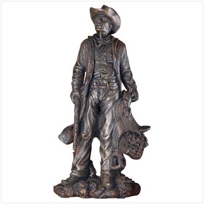 COWBOY WITH RIFLE & SADDLE
