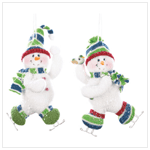 PLUSH SNOWMAN ORNAMENTS