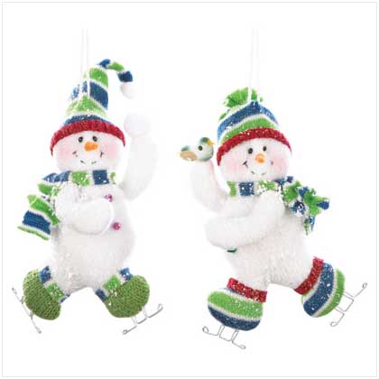 PLUSH SNOWMAN ORNAMENTS