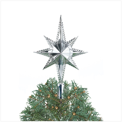 SILVER STAR TREE TOPPER