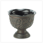 OLD WORLD ORNATE PEDESTAL BOWL