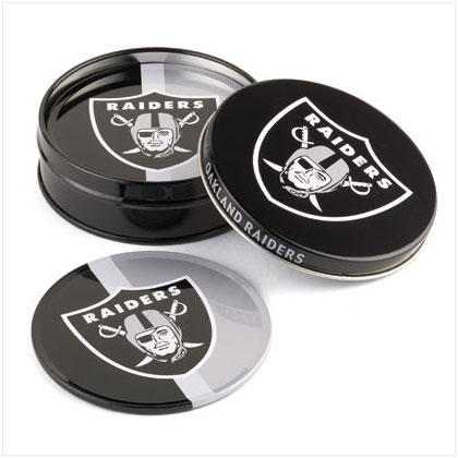 OAKLAND RAIDERS TIN COASTER