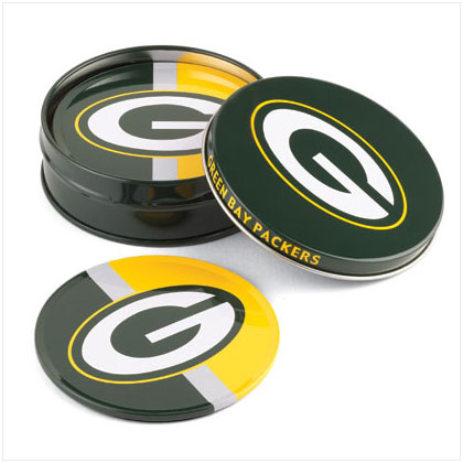 GREEN BAY PACKERS TIN COASTER